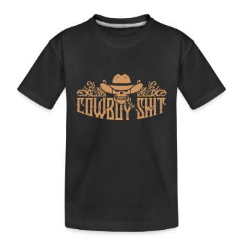 Four Olds - Cowboy Stuff - Kinder Premium Bio T-Shirt - Schwarz - Vorne