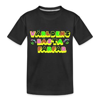 Bestgrandmother grandmother grandfather grandfather birthday family - Kids' Premium Organic T-Shirt - black - Front