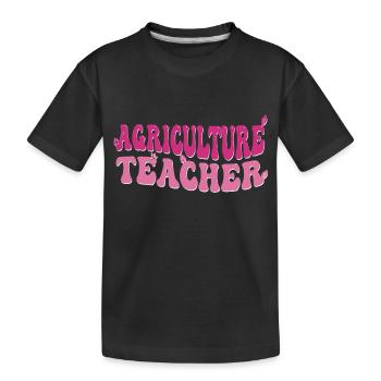 Agricultural teacher training of the future - Kids' Premium Organic T-Shirt - black - Front
