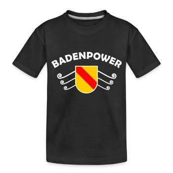 Unsere Heimat Badnerland - Kinder Premium Bio T-Shirt - Schwarz - Vorne