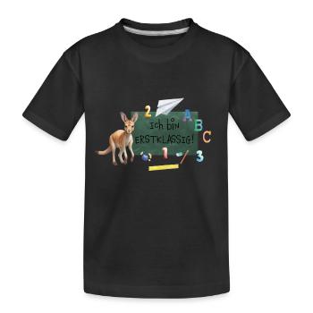 Ich bin Erstklassig! - Kinder Premium Bio T-Shirt - Schwarz - Vorne