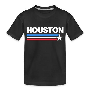 Houston flag design for proud Houston residents - Kids' Premium Organic T-Shirt - black - Front
