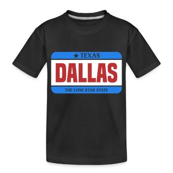 Dallas Texas Lone Star State Design for proud - Kids' Premium Organic T-Shirt - black - Front
