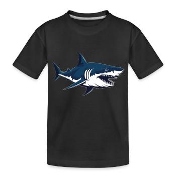 shark - Kinder Premium Bio T-Shirt - Schwarz - Vorne
