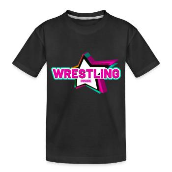 Wrestling Star inside - Kinder Premium Bio T-Shirt - Schwarz - Vorne