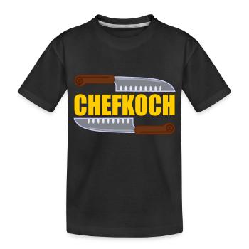 Chefkoch - Kinder Premium Bio T-Shirt - Schwarz - Vorne