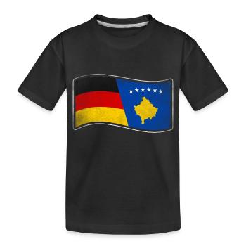 Kosovo Design für stolze Deutsch-Kosovaren - Kinder Premium Bio T-Shirt - Schwarz - Vorne
