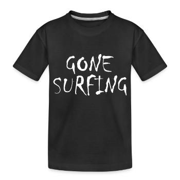 Surfing Surfboard Surfer Wassersport - Kinder Premium Bio T-Shirt - Schwarz - Vorne