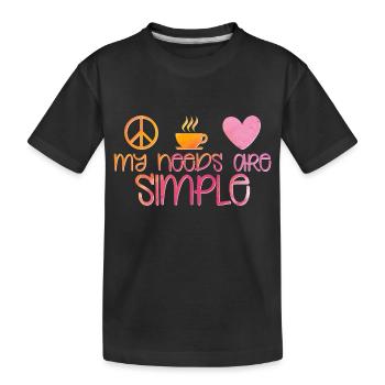 Café Détente - Kids' Premium Organic T-Shirt - black - Front