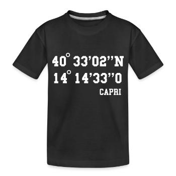 Capri Italie Idée de vacances sur l’île méditerranéenne - T-shirt bio Premium Enfant - noir - Devant