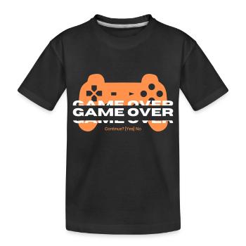 Game Over - Kinder Premium Bio T-Shirt - Schwarz - Vorne