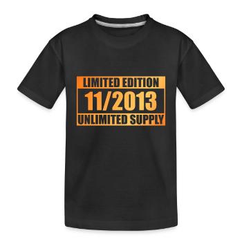 10th Anniversary Limited Edition - ꝏ Supply 11/2013 - Kids' Premium Organic T-Shirt - black - Front