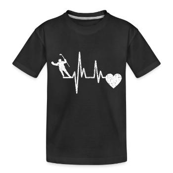 Eishockeyspieler Eishockey Hockeyfan Eishockeyteam - Kinder Premium Bio T-Shirt - Schwarz - Vorne