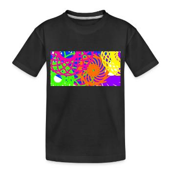 Muster - Kinder Premium Bio T-Shirt - Schwarz - Vorne