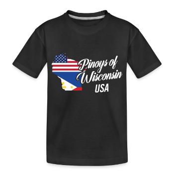 Filipinos of Wisconsin Design für stolze Fil-Ams - Kinder Premium Bio T-Shirt - Schwarz - Vorne