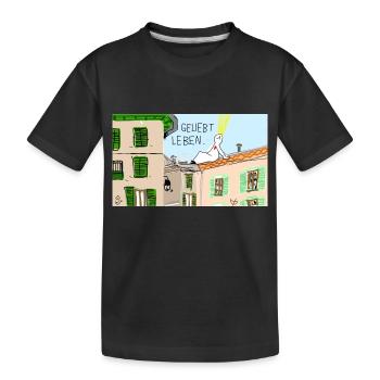 Geliebt leben. - Kinder Premium Bio T-Shirt - Schwarz - Vorne