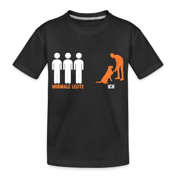 Hundetraining Hund Hundeschule Hundetrainer - Kinder Premium Bio T-Shirt - Schwarz - Vorne