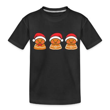 Bonhomme pain d'épice - T-shirt bio Premium Enfant - noir - Devant
