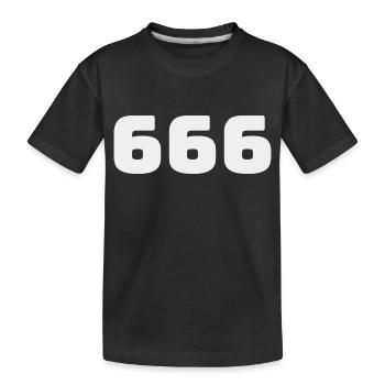 666 - Kids' Premium Organic T-Shirt - black - Front