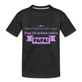 cooler Papa - lustige Sprüche - Kinder Premium Bio T-Shirt - Schwarz - Vorne