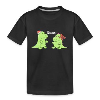 petits dinosaures - je rawr et - T-shirt bio Premium Enfant - noir - Devant