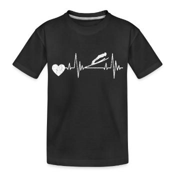 Ski Jumper Ski Ski Flying Ski Jumping Winter Sports - Kids' Premium Organic T-Shirt - black - Front