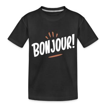 Bonjour! - T-shirt bio Premium Enfant - noir - Devant