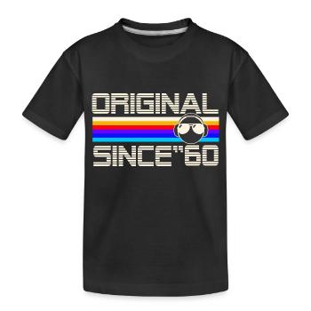 Seit 60 - Kinder Premium Bio T-Shirt - Schwarz - Vorne