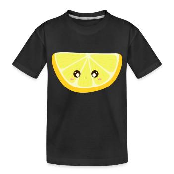 Kawaii Citron - T-shirt bio Premium Enfant - noir - Devant