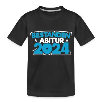 Abitur 2024 Abireise Abifeier Abifahrt Abiturient - Kinder Premium Bio T-Shirt - Schwarz - Vorne