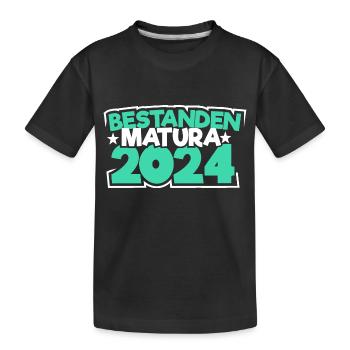 Matura 2024 Maturareise Maturafeier Maturant - Kinder Premium Bio T-Shirt - Schwarz - Vorne