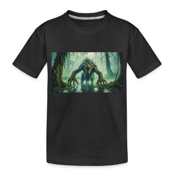 monstre sombre horreur effrayant Halloween effrayant effrayant effrayant - T-shirt bio Premium Enfant - noir - Devant