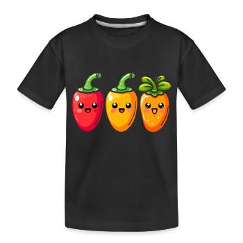 Chili - Kids' Premium Organic T-Shirt - black - Front