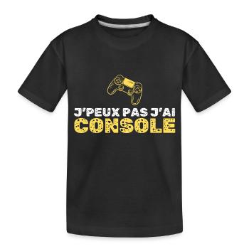 je peux pas console - T-shirt bio Premium Enfant - noir - Devant