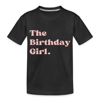 Das rosa Geburtstagskind - Kinder Premium Bio T-Shirt - Schwarz - Vorne