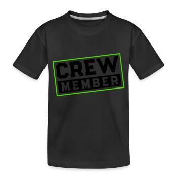 Crew Member - Kids' Premium Organic T-Shirt - black - Front