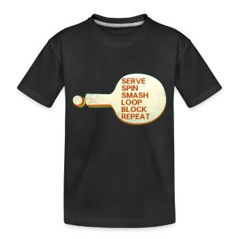 Table tennis - Kids' Premium Organic T-Shirt - black - Front