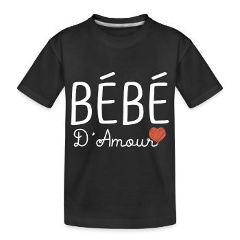 bébé d amour T shirt famille - T-shirt bio Premium Enfant - noir - Devant