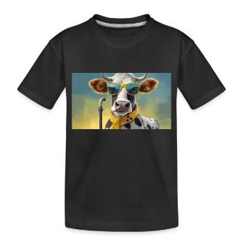 Jeu de mots : expression ambiguë – Blinde Kuh (vache aveugle) - T-shirt bio Premium Enfant - noir - Devant