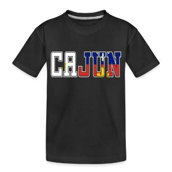 Cajun Stolz Louisiana Wurzeln Patriotisch - Kinder Premium Bio T-Shirt - Schwarz - Vorne