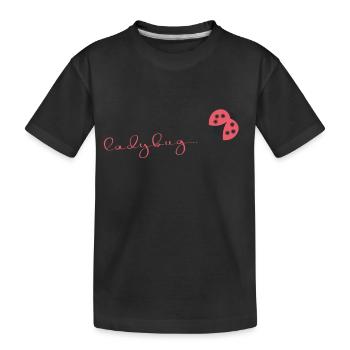 Ladybug - Kids' Premium Organic T-Shirt - black - Front