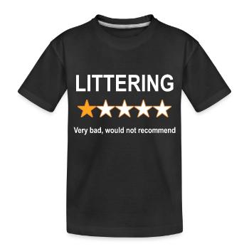 Examen anti-pollution 1 étoile - T-shirt bio Premium Enfant - noir - Devant