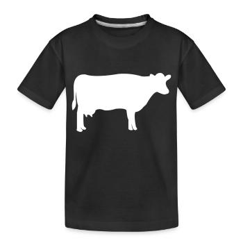 vache - T-shirt bio Premium Enfant - noir - Devant