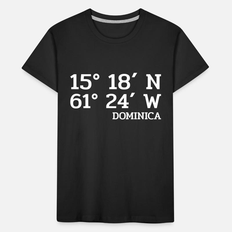 Dominica Coordinates - Coordinates - Caribbean Kids' Premium Organic T-Shirt