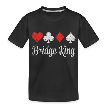 Cadeau pour le jeu de cartes Bridge - T-shirt bio Premium Enfant - noir - Devant