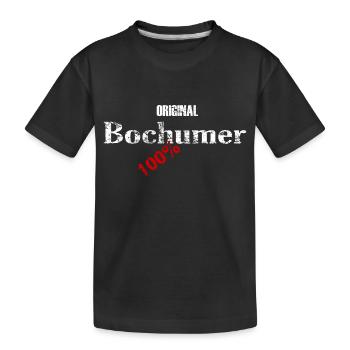 Original Bochumer 100% - Kinder Premium Bio T-Shirt - Schwarz - Vorne