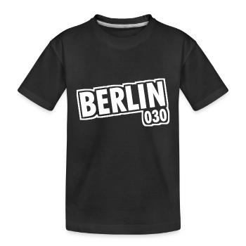 Berlin - 030 - Capitale - Allemagne - Indicatif régional - T-shirt bio Premium Enfant - noir - Devant