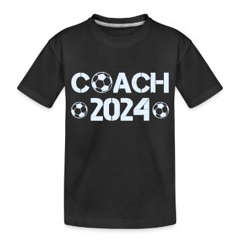 Entraîneur de football 2024 - T-shirt bio Premium Enfant - noir - Devant