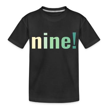 9th Birthday Children's Birthday Party - Kids' Premium Organic T-Shirt - black - Front