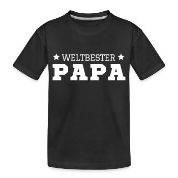 Weltbester Papa - Kinder Premium Bio T-Shirt - Schwarz - Vorne